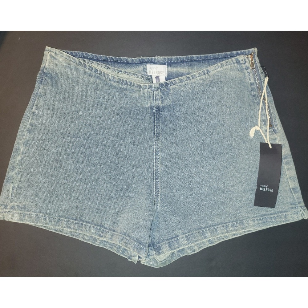 West of Melrose Tillys Denim Micro Shorts Women's XS Blue High Waist Light Wash